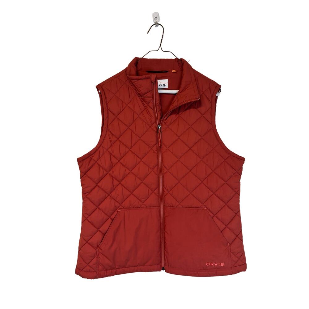 Orvis Quilted Red Sleeveless Puffer Vest